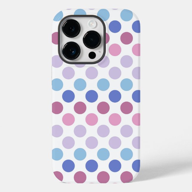 Bold Bigender Pride Flag Colours Polkadots Case-Mate iPhone Case (Back)