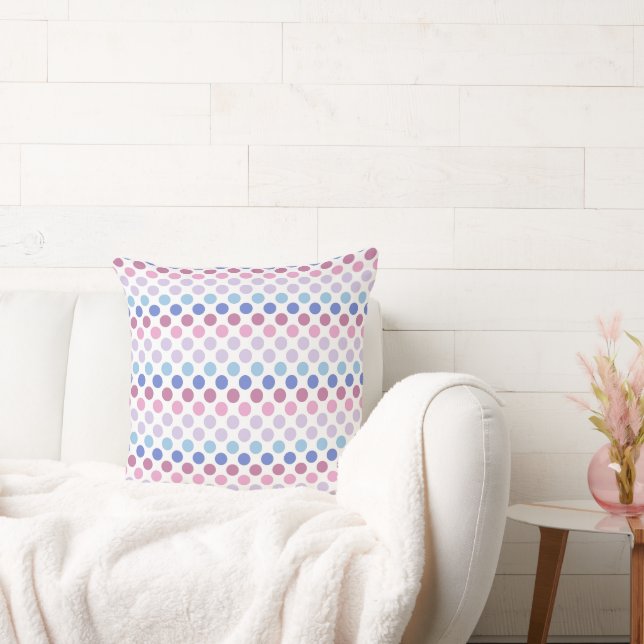 Bold Bigender Pride Flag Colours Polkadots Cushion (Couch)