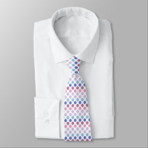 Bold Bigender Pride Flag Colours Polkadots Tie