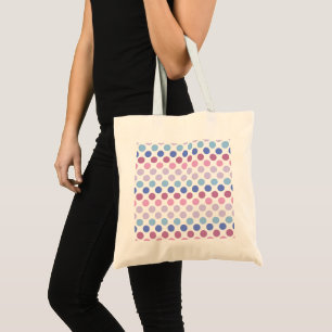 Bold Bigender Pride Flag Colours Polkadots Tote Bag