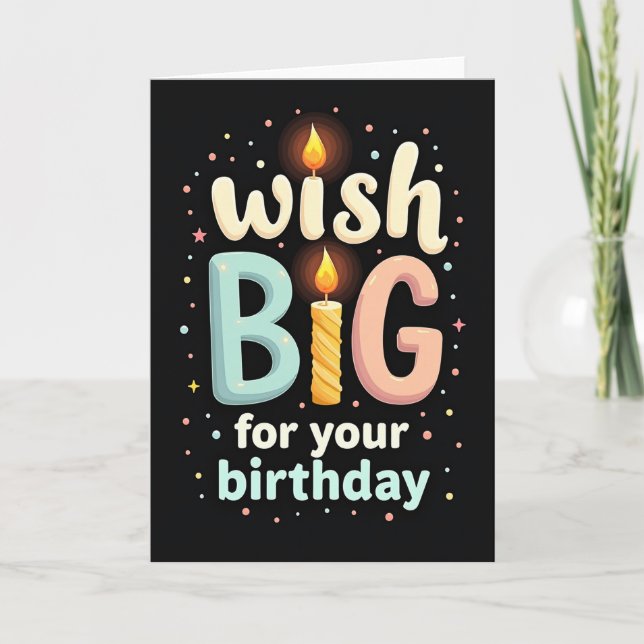 Bold Birthday Big Wish Card (Front)