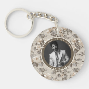 Bold Birthday Gift For Wife Gardenias Flower Key Ring