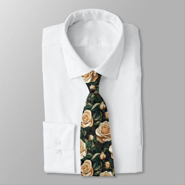 Bold Birthday Gifts For Husband Rose Floral Tie (Tied)
