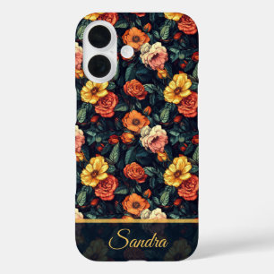 Bold Birthday Party Rose Floral Custom iPhone 16 Case