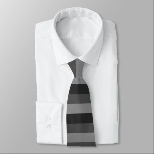 bold black and grey stripes tie