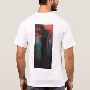 Bold Black and Red Abstract Artistic Design T-Shir T-Shirt