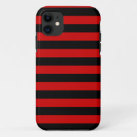 Bold Black and Red Stripes Pattern