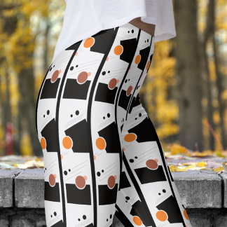 Bold Black and White Abstract Pattern Leggings