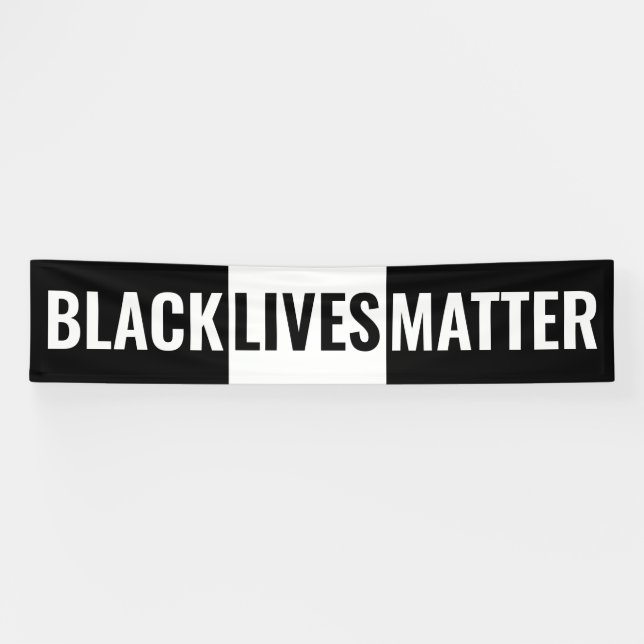 Bold Black and White Black Lives Matter Banner (Horizontal)
