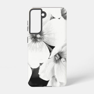 Bold black and white floral  samsung galaxy case