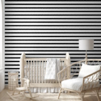Bold Black and White Horizontal Striped Pattern