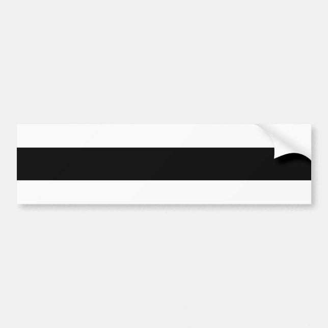 Bold Black And White Horizontal Stripes Bumper Sticker (Front)