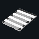 Bold Black And White Horizontal Stripes Notepad<br><div class="desc">Bold black and white graphic stripes decor in horizontal or in vertical fashion are a modern classic graphic design style that always make for a great custom gift for yourself or for someone special on your list, these are sure to make an impression on any festive occasions. Email us using...</div>