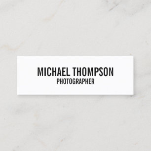 Bold Black and White Mini Business Card