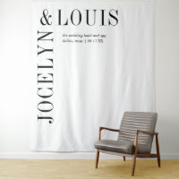 Bold Black and White Modern Wedding Backdrop
