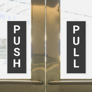 Bold Black And White Push Pull Door