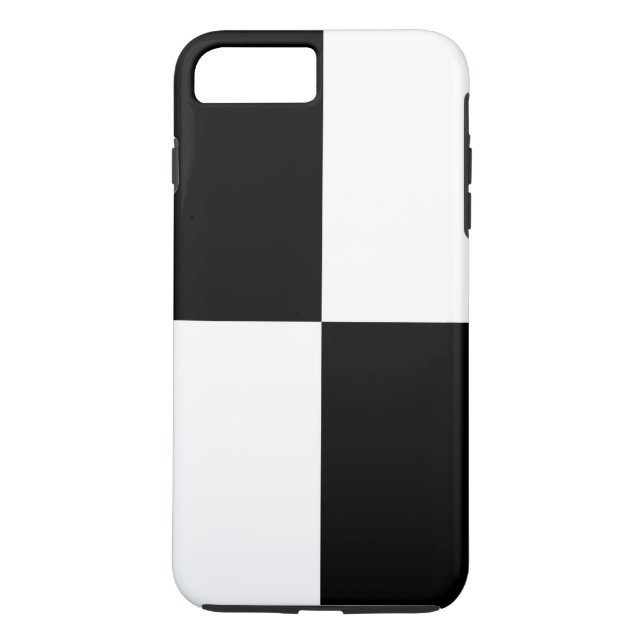 Bold Black and White Rectangles iPhone 8 Plus Case (Back)