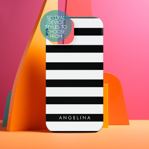 Bold Black and White Striped Pattern Samsung Galaxy Case