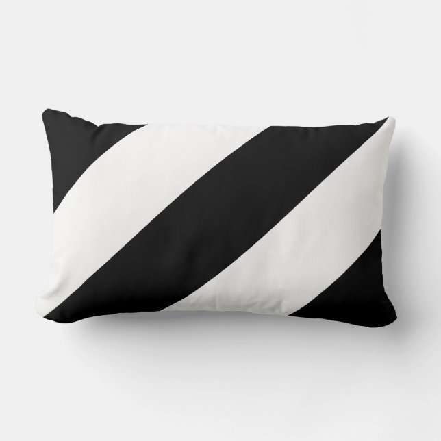 Bold Black and White Stripes - Pillow (Front)