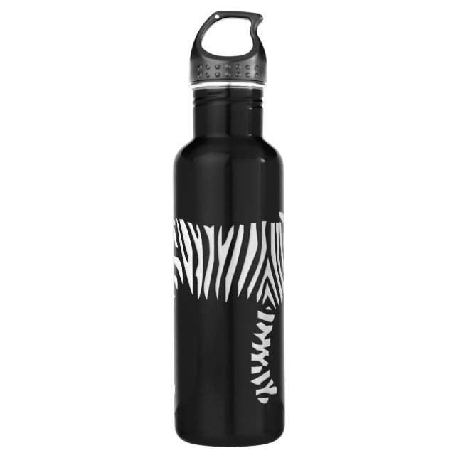 Bold Black and White Zebra Pattern 710 Ml Water Bottle (Front)