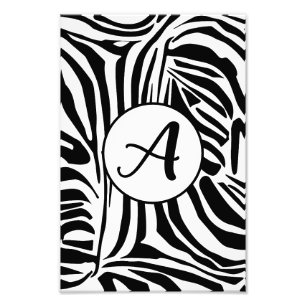 Bold Black and White Zebra Print Pattern