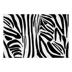 Bold Black and White Zebra Print Pattern