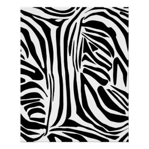 Bold Black and White Zebra Print Pattern
