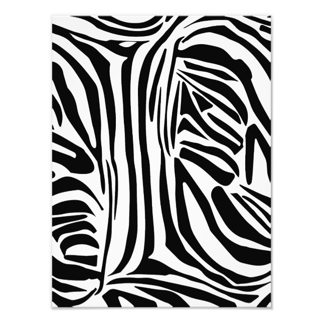 Bold Black and White Zebra Print Pattern (Front)