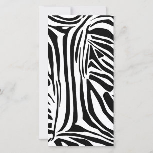 Bold Black and White Zebra Print Pattern Announcement
