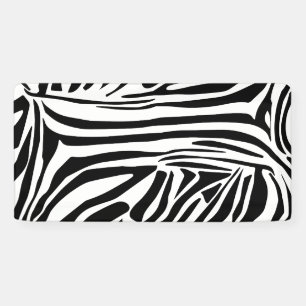 Bold Black and White Zebra Print Pattern Banner