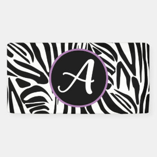 Bold Black and White Zebra Print Pattern Banner