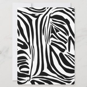 Bold Black and White Zebra Print Pattern Card