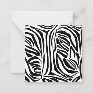 Bold Black and White Zebra Print Pattern Card