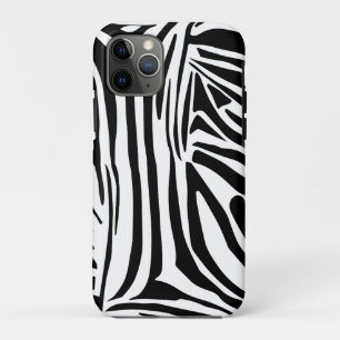 Bold Black and White Zebra Print Pattern iPhone 11 Pro Case