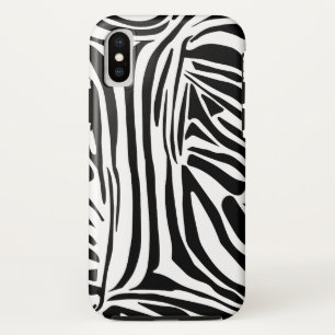 Bold Black and White Zebra Print Pattern iPhone X Case