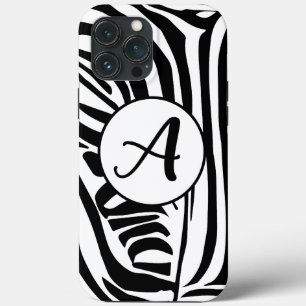 Bold Black and White Zebra Print Pattern iPhone 13 Pro Max Case