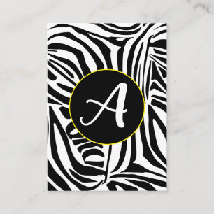 Bold Black and White Zebra Print Pattern Enclosure Card