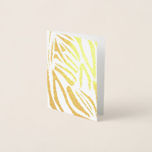 Bold Black and White Zebra Print Pattern Foil Card