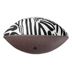 Bold Black and White Zebra Print Pattern Football
