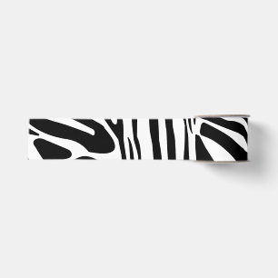 Bold Black and White Zebra Print Pattern Grosgrain Ribbon
