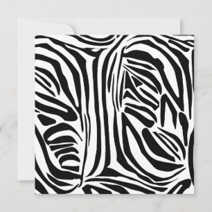 Bold Black and White Zebra Print Pattern Holiday Card