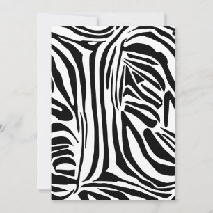 Bold Black and White Zebra Print Pattern Invitation