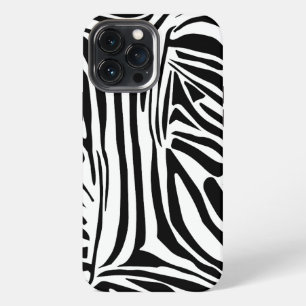 Bold Black and White Zebra Print Pattern iPhone 13 Pro Max Case