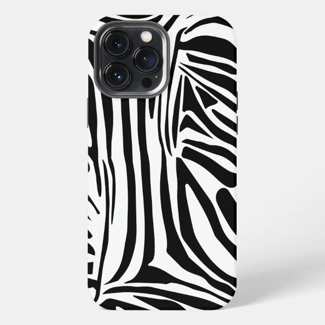 Bold Black and White Zebra Print Pattern iPhone Case (Back)