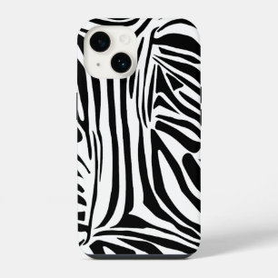 Bold Black and White Zebra Print Pattern iPhone 14 Case