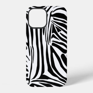 Bold Black and White Zebra Print Pattern iPhone 12 Case