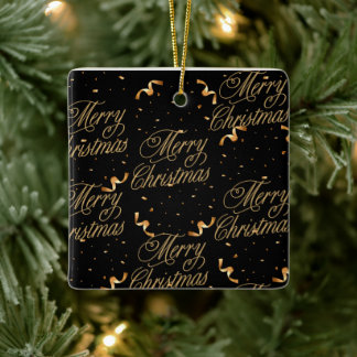Bold Black Ceramic Ornament