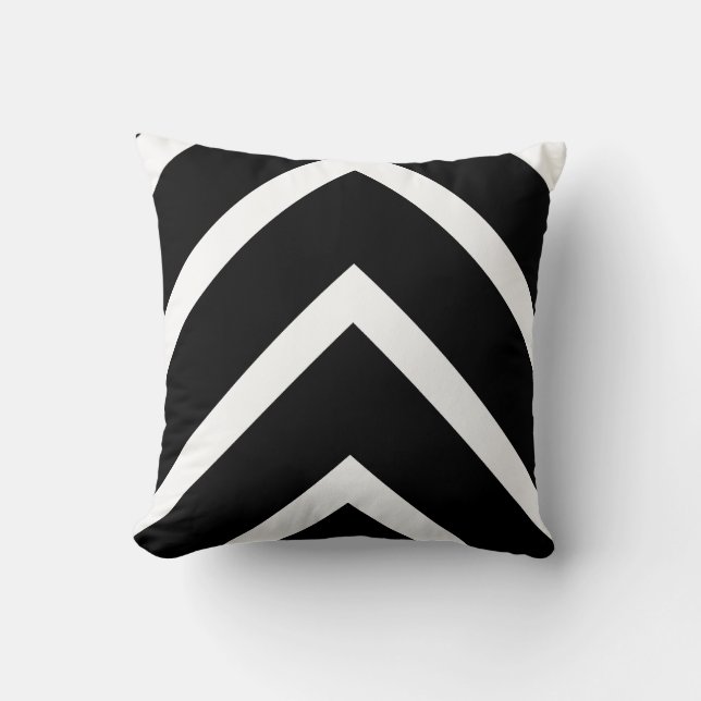 Bold Black Chevron Cushion (Front)