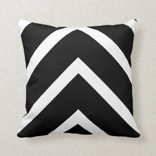 Bold Black Chevron Cushion