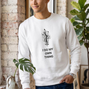 Bold Black Crewneck Sweatshirt with Minimalist